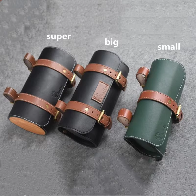 Sac de vélo en cuir fait à la main