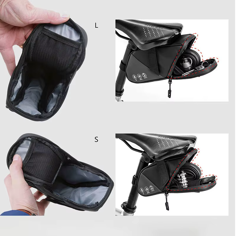 Sac de selle réfléchissant imperméable pour vélo