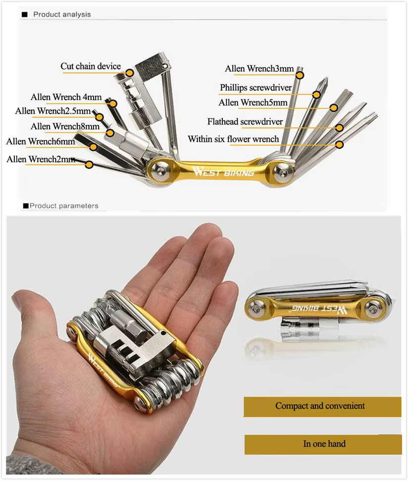 WEST BIKING-Ensemble d'outils de réparation de vélo