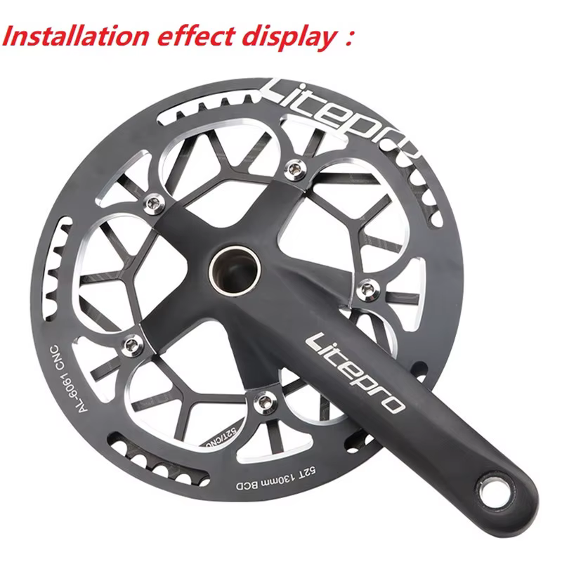 Litepro vélo pliant 130BCD revêtement de roue à chaîne pour 52T 54T