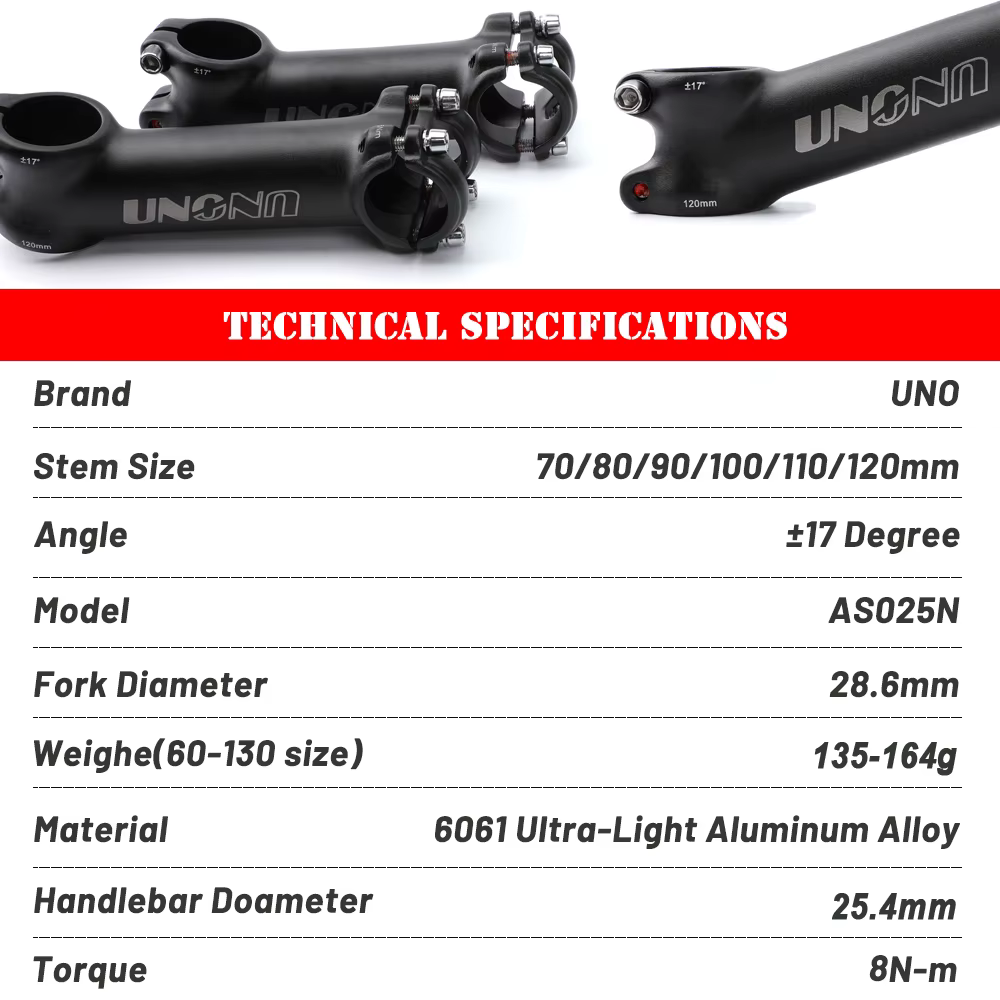 UNO vtt puissance 25.4 guidon Riser 17 degrés vélo