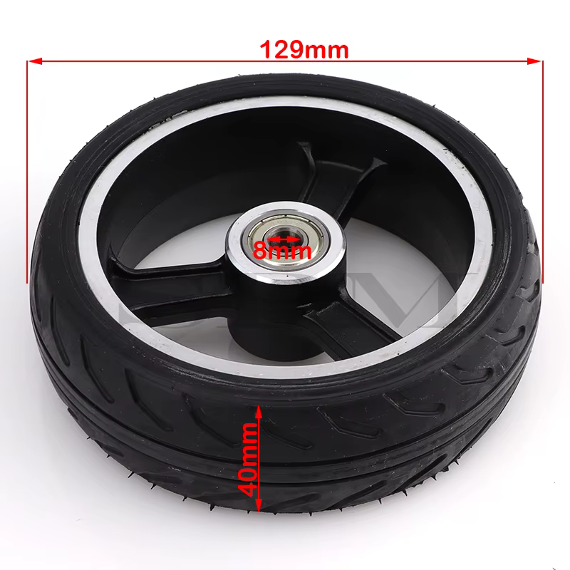 Solide de haute qualité roues de 5 pouces Rapide roue F0,jackhot,Nes en fibre de carbone scooter pneu solide avec jante en alliage