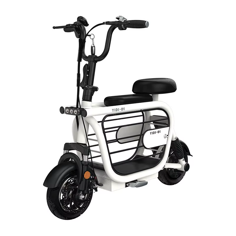 Mini vélo électrique rose pliable avec siège enfant