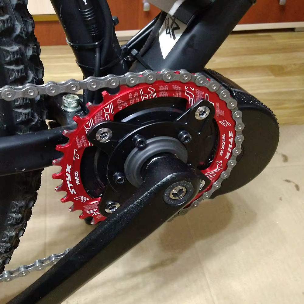 Roue à chaîne de vélo électrique 32T 34T 36T 38T rouge bleu noir pour Kits de moteur d'entraînement central Bafang 8