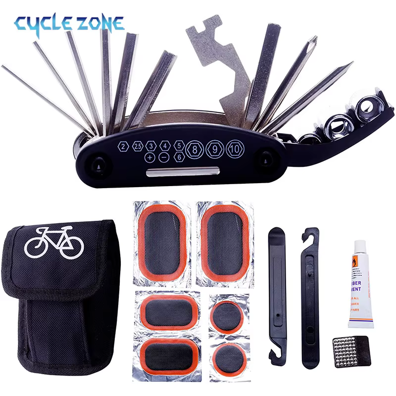 Kits d'outils de réparation de vélo 16 en 1