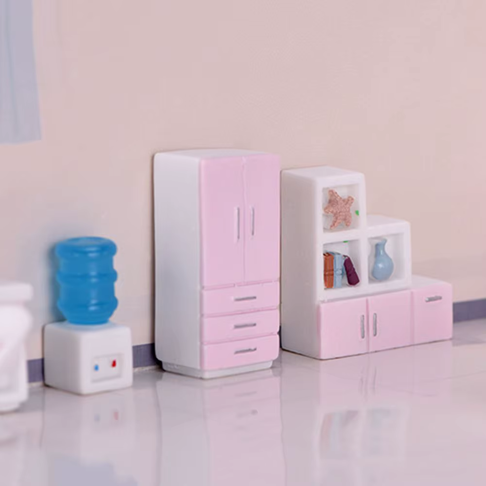 Meubles miniatures pour maison de poupées, mini kit de jouets, accessoires TV, cuisine, réfrigérateur, figurine de bricolage pour enfants