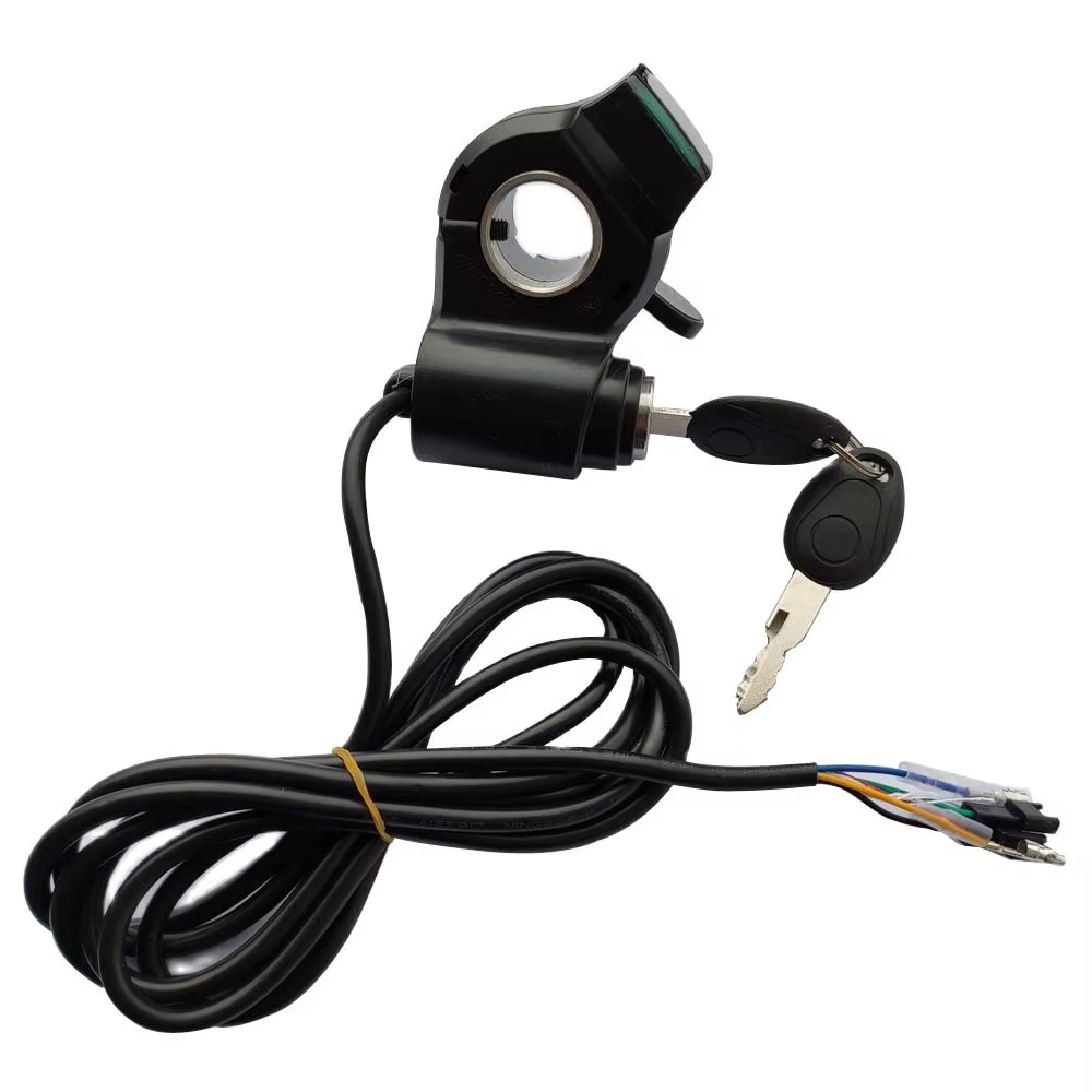 Accélérateur à pouce pour vélo électrique/trottinette électrique 12V/24V/36V/48V/60V/72V/84V/96V avec affichage LCD de la puissance de la batterie