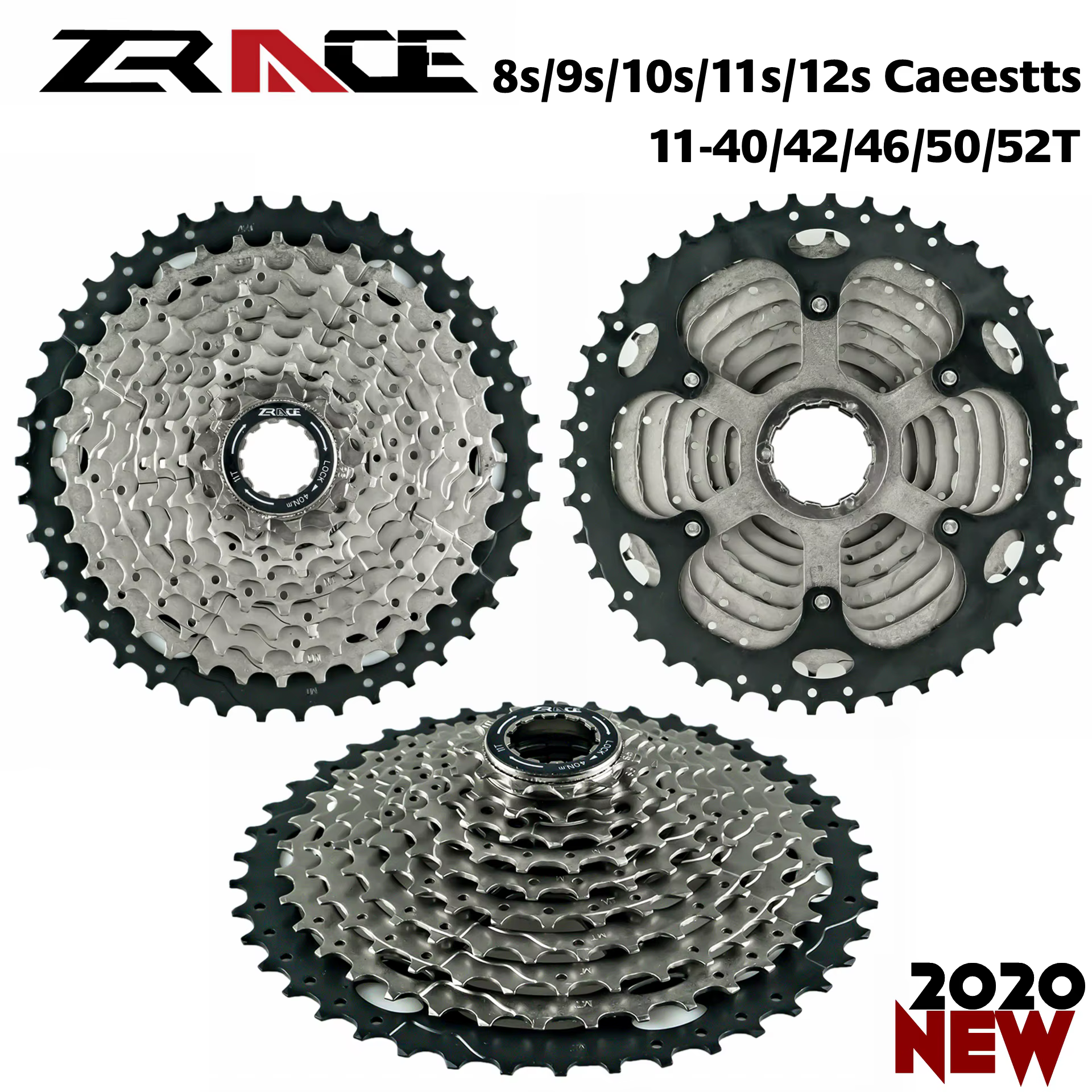 Cassette de vélo ZRACE 8 9 10 11 12 vitesses VTT Roue libre 11-42T/46T/50T/52T pour ALIVIO/DEORE/SLX/XT