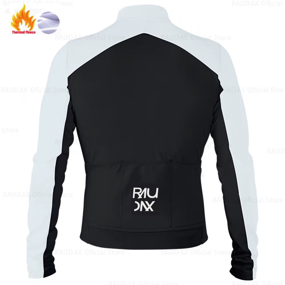 Maillot de cyclisme d'hiver 2025 Raudax équipe de sport polaire thermique vêtements
