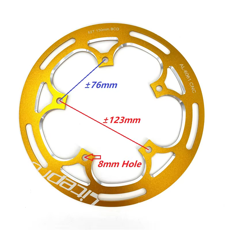 Litepro vélo pliant 130BCD revêtement de roue à chaîne pour 52T 54T