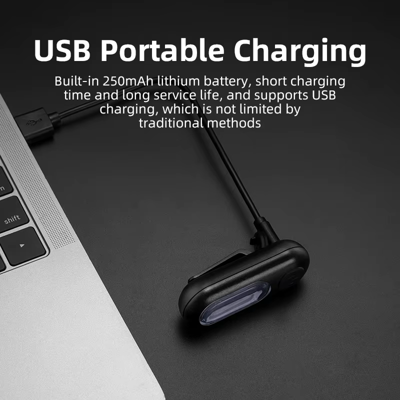 ROCKBROS feu arrière de vélo 250 mAh USB Rechargeable ultraléger voyant d'avertissement étanche à la pluie 5 modèles