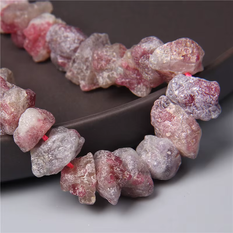 Perles en pierre de Tourmaline rouge naturelle, 10-13mm, pierres semi-précieuses irrégulières, minéraux, cristal, pépite, accessoires pour bijoux