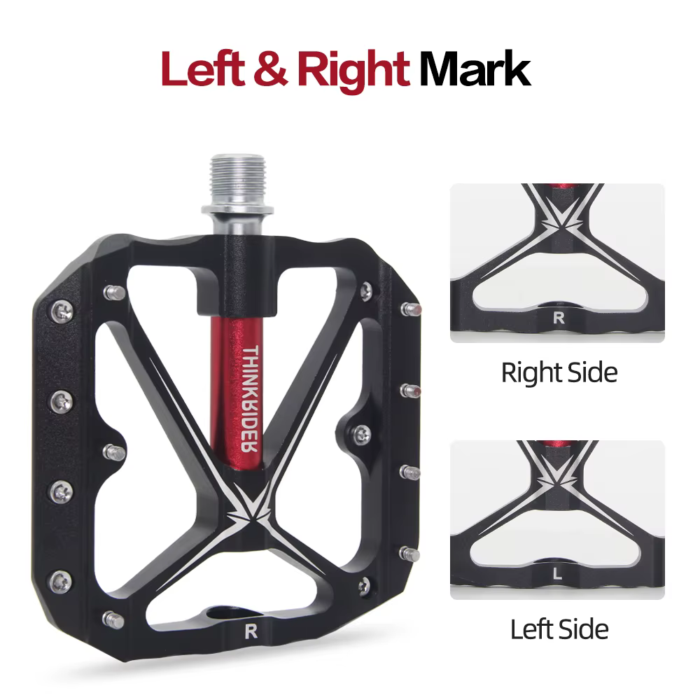 Pédales de vélo plates vtt route 3 roulements scellés
