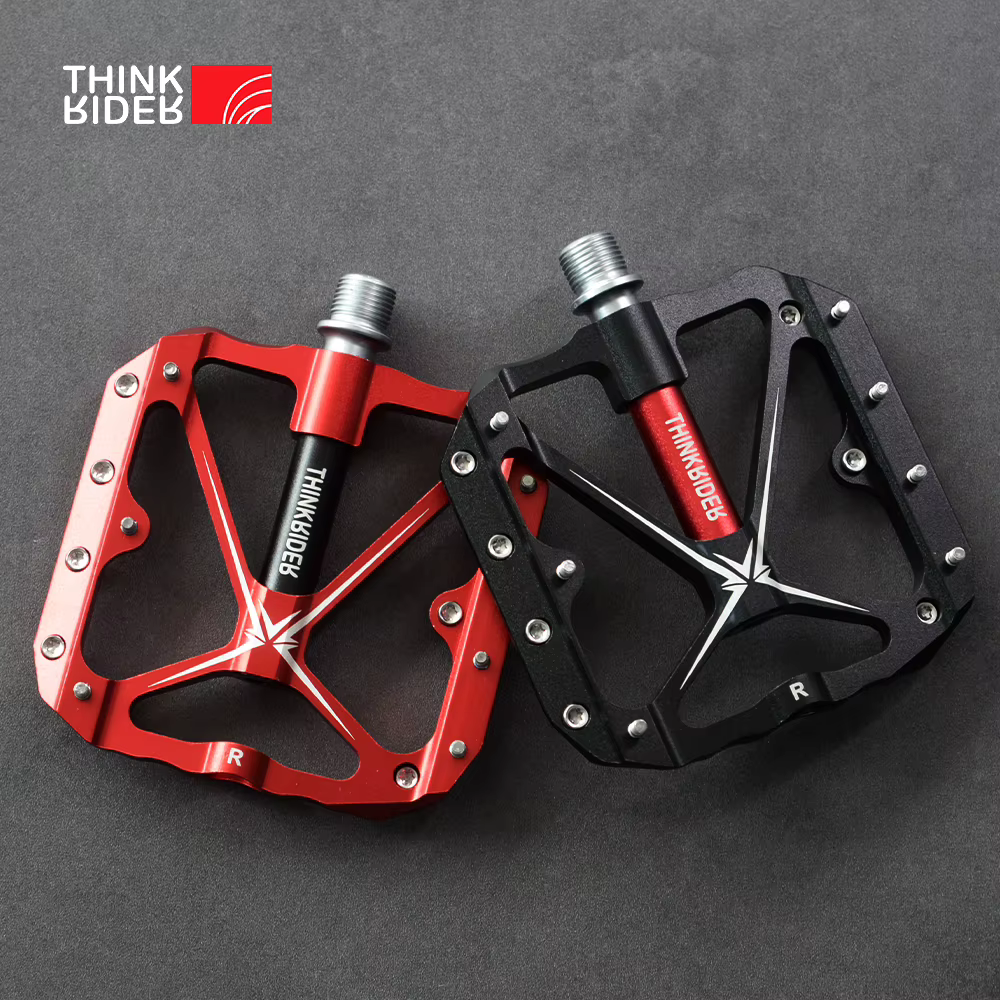 Pédales de vélo plates vtt route 3 roulements scellés