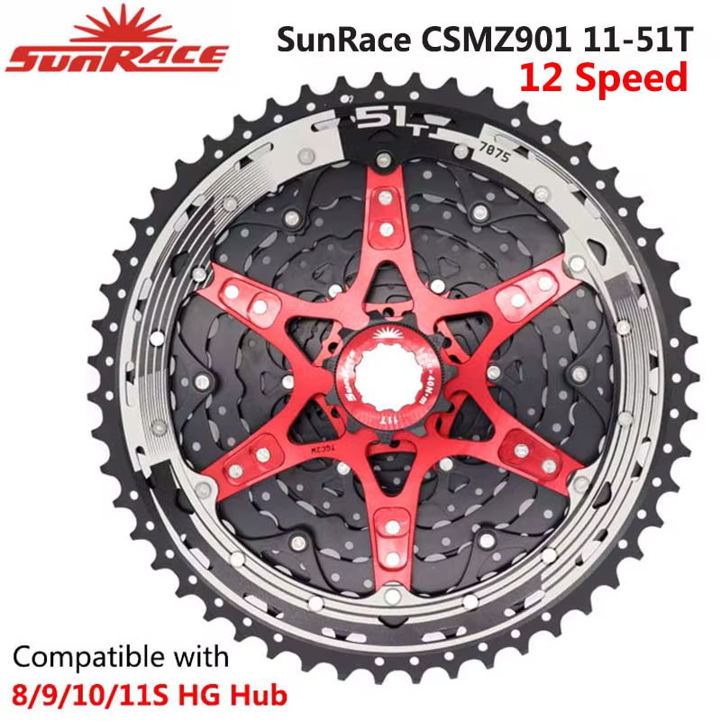 Nouveau CSMZ901 roue libre 12 vitesses 11-51T VTT Cassette vtt volant d'inertie 12S pignon Compatible Shimano HG