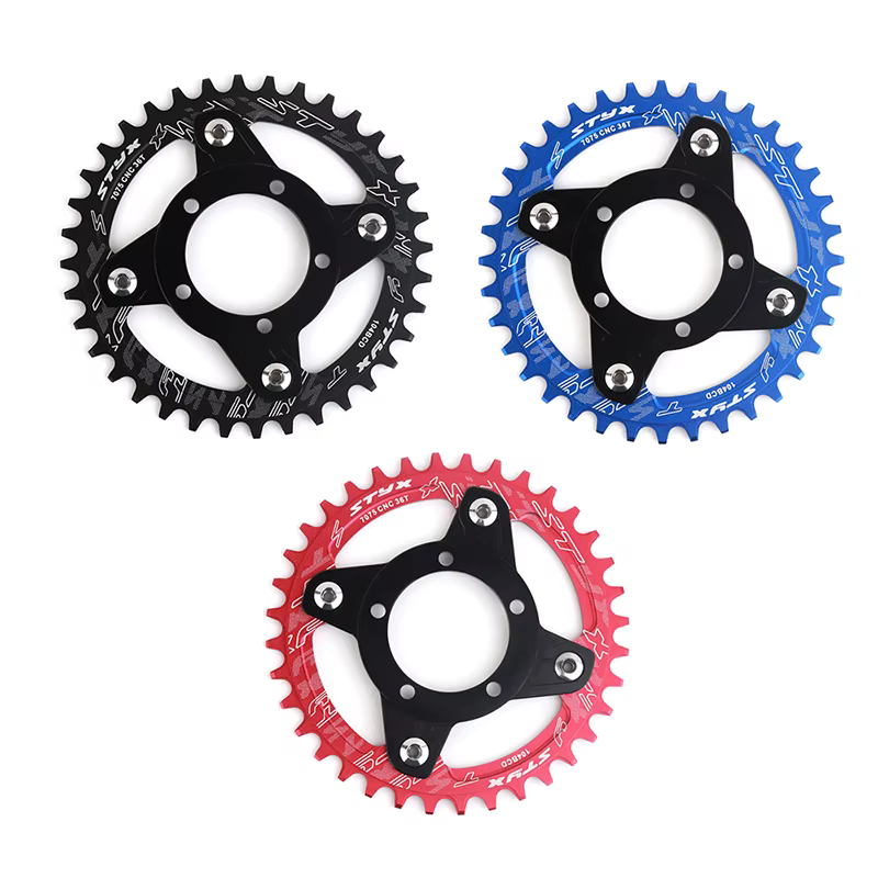 Roue à chaîne de vélo électrique 32T 34T 36T 38T rouge bleu noir pour Kits de moteur d'entraînement central Bafang 8