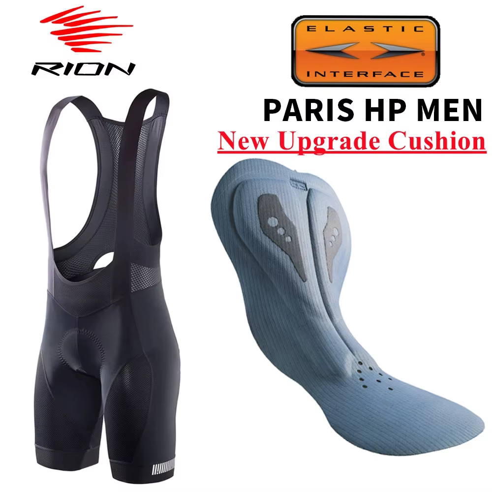 RION short de cyclisme hommes Ciclismo Masculina cuissard Interface élastique coussin longue Distance vtt rembourré Shorts collants coupe ajustée