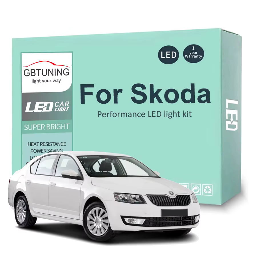 Kit d'ampoules d'éclairage intérieur LED pour coffre de lecture, Skoda Octavia Superb Fabia, MK1, MK2, MK3, 1, 2, 3 berline Coats i Canbus, accessoires de voiture