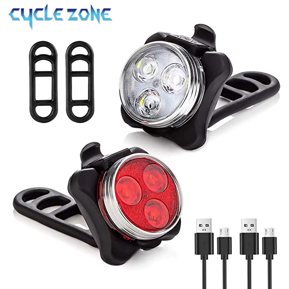 Lumiere led velo Lampe frontale de bicyclette à 3 Led
