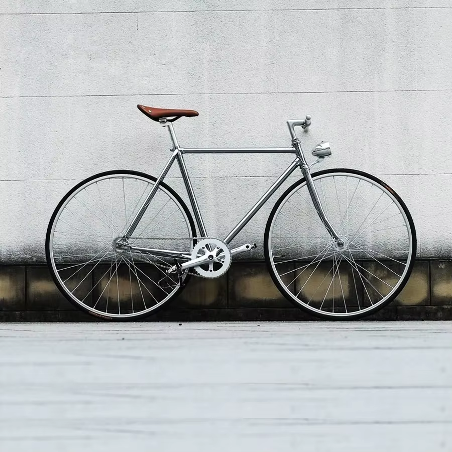 Cadre de vélo Vintage rétro argent 700C