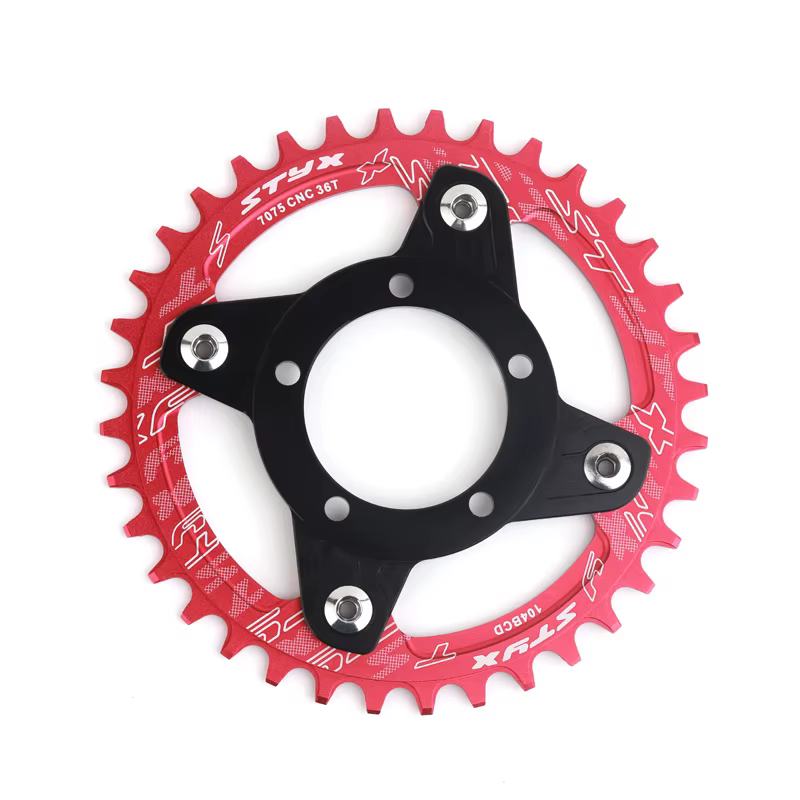 Roue à chaîne de vélo électrique 32T 34T 36T 38T rouge bleu noir pour Kits de moteur d'entraînement central Bafang 8