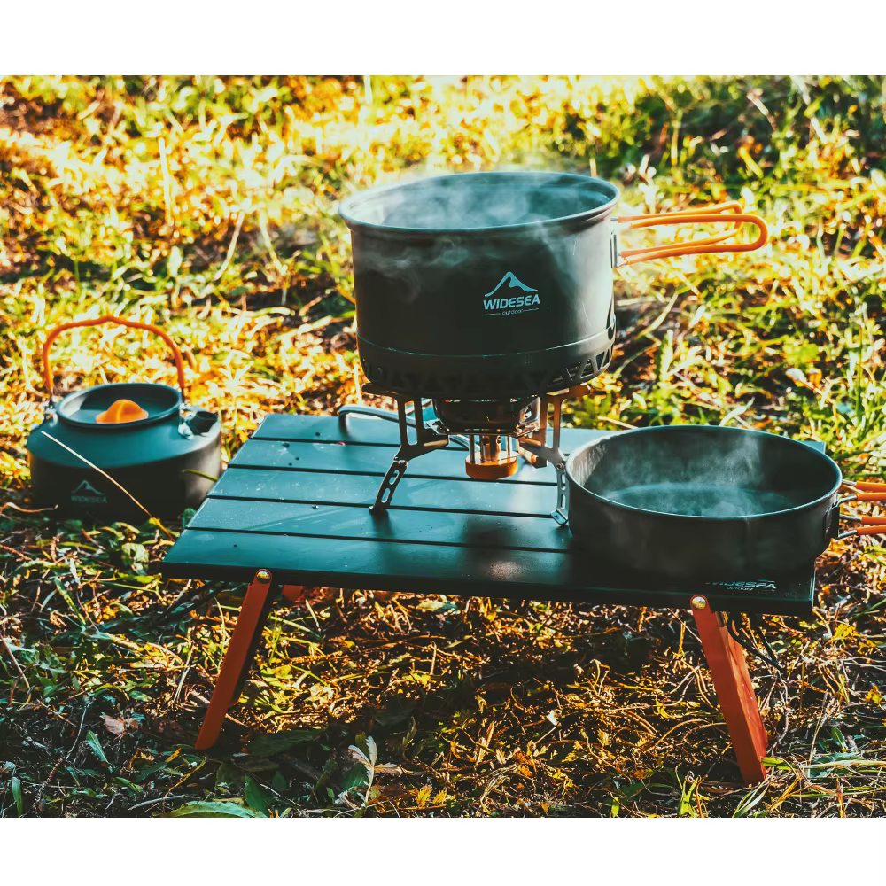 Widesea – Mini table pliante portable pour camping, pique-nique en plein air, barbecue, vaisselle, bureau d'ordinateur pliable ultra léger