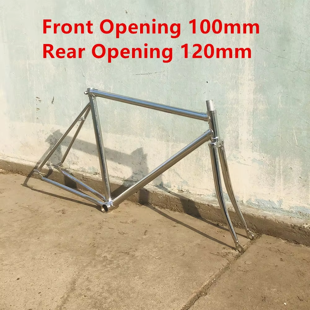 Cadre de vélo Vintage rétro argent 700C