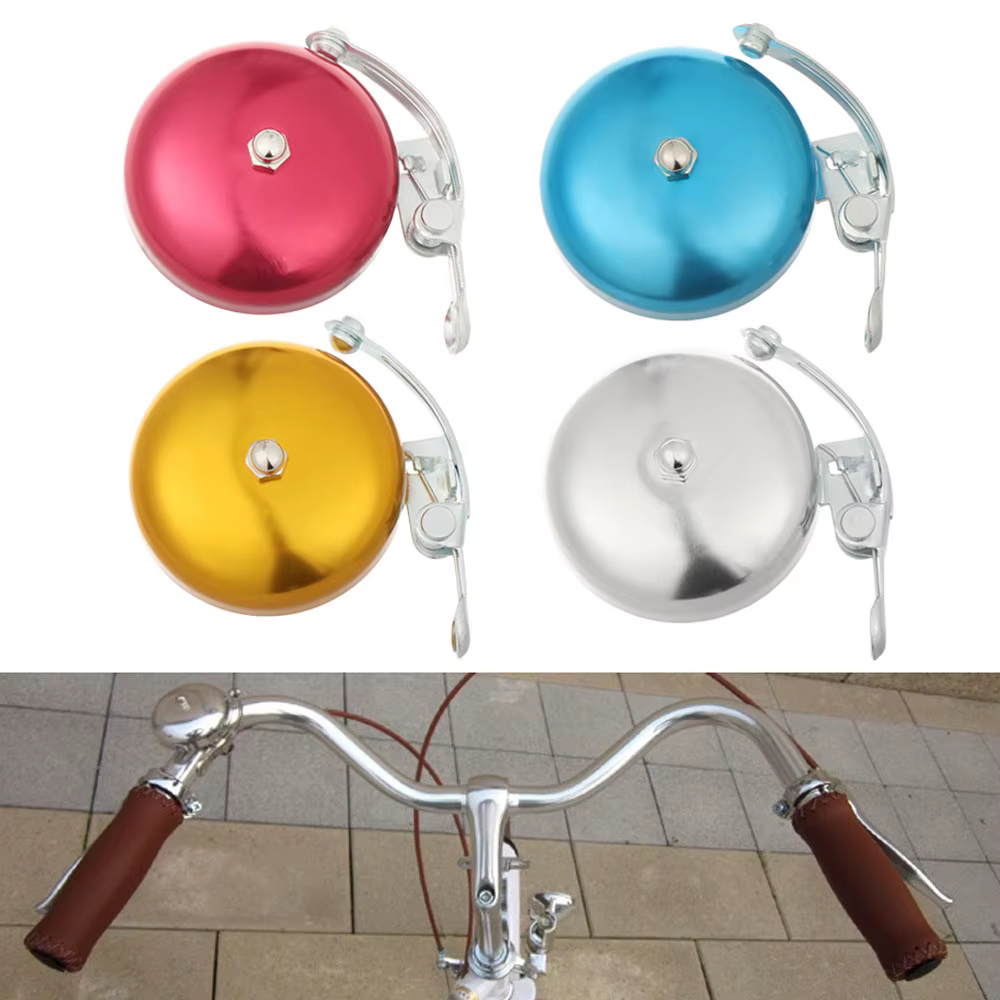 Sonnette de vélo rétro universelle en alliage d'aluminium