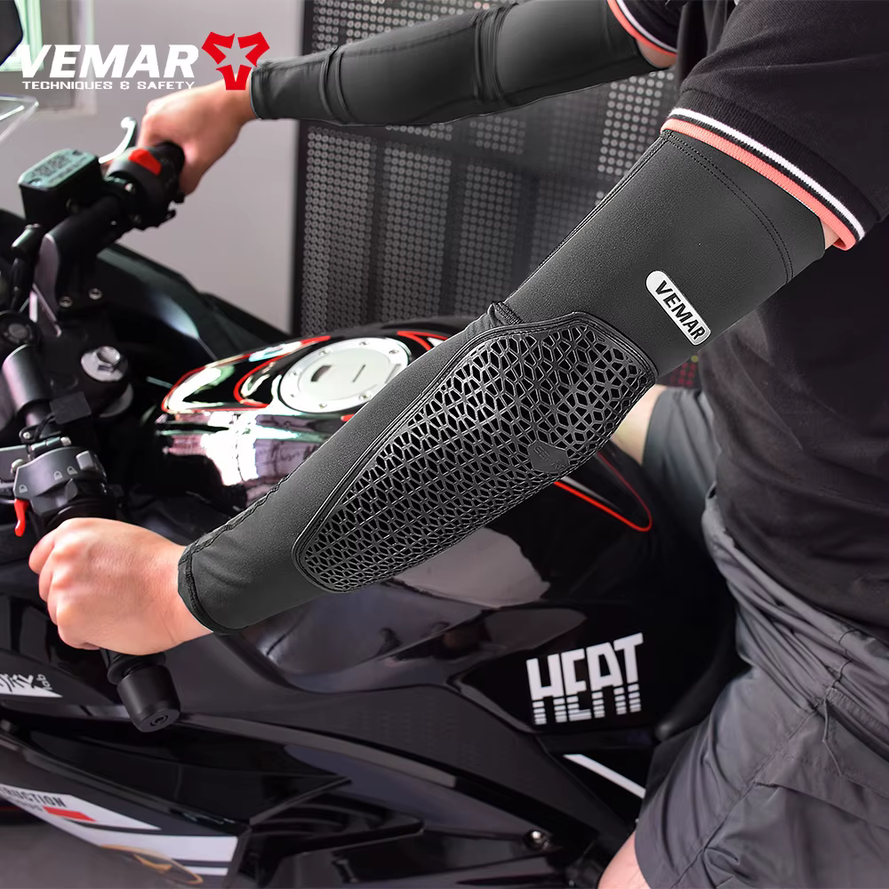 VEMAR respirant Anti-chute Moto genouillères haute élasticité Motocross genouillère DH vtt cyclisme Moto manches genouillères