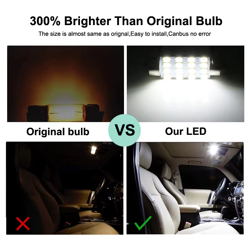 Kit d'ampoules d'éclairage intérieur LED pour coffre de lecture, Skoda Octavia Superb Fabia, MK1, MK2, MK3, 1, 2, 3 berline Coats i Canbus, accessoires de voiture