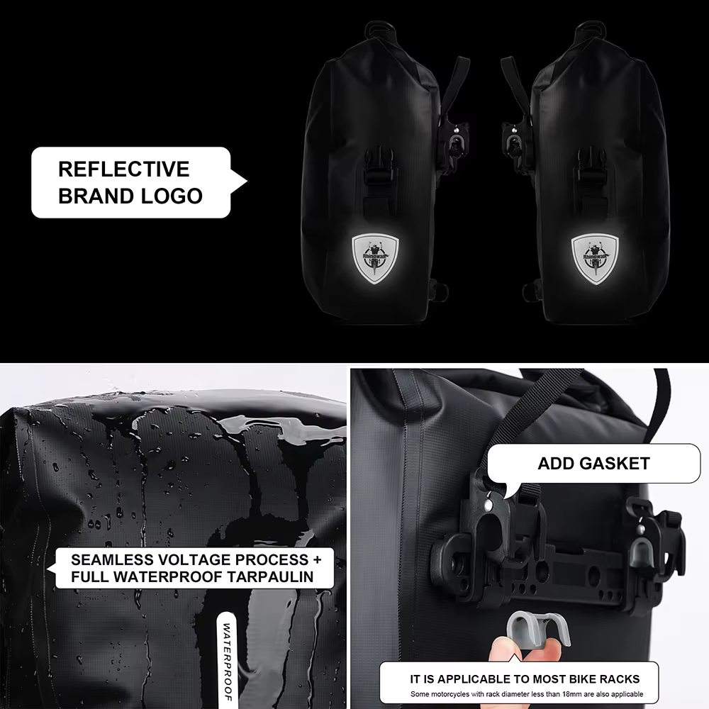 Rhinowalk sac de vélo 7L étendre 10L sac de sacoche de vélo étanche support arrière sac de coffre vtt vélo de route cyclisme sac à bandoulière accessoires