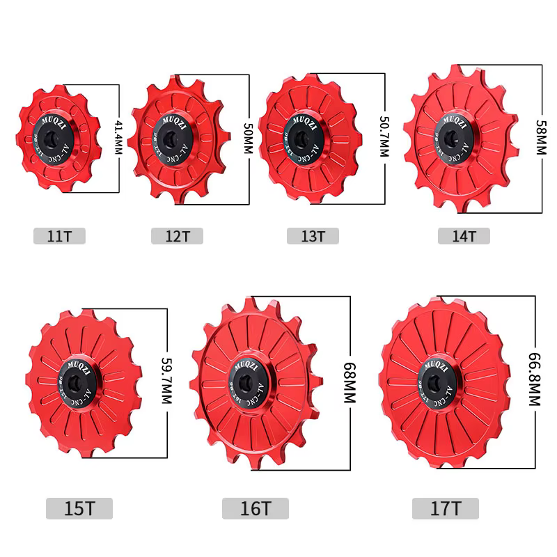 MUQZI roulement en céramique roue Jockey 11T 12T 13T 14T 15T 16T 17T vtt vélo de route dérailleur arrière poulies ultralégères