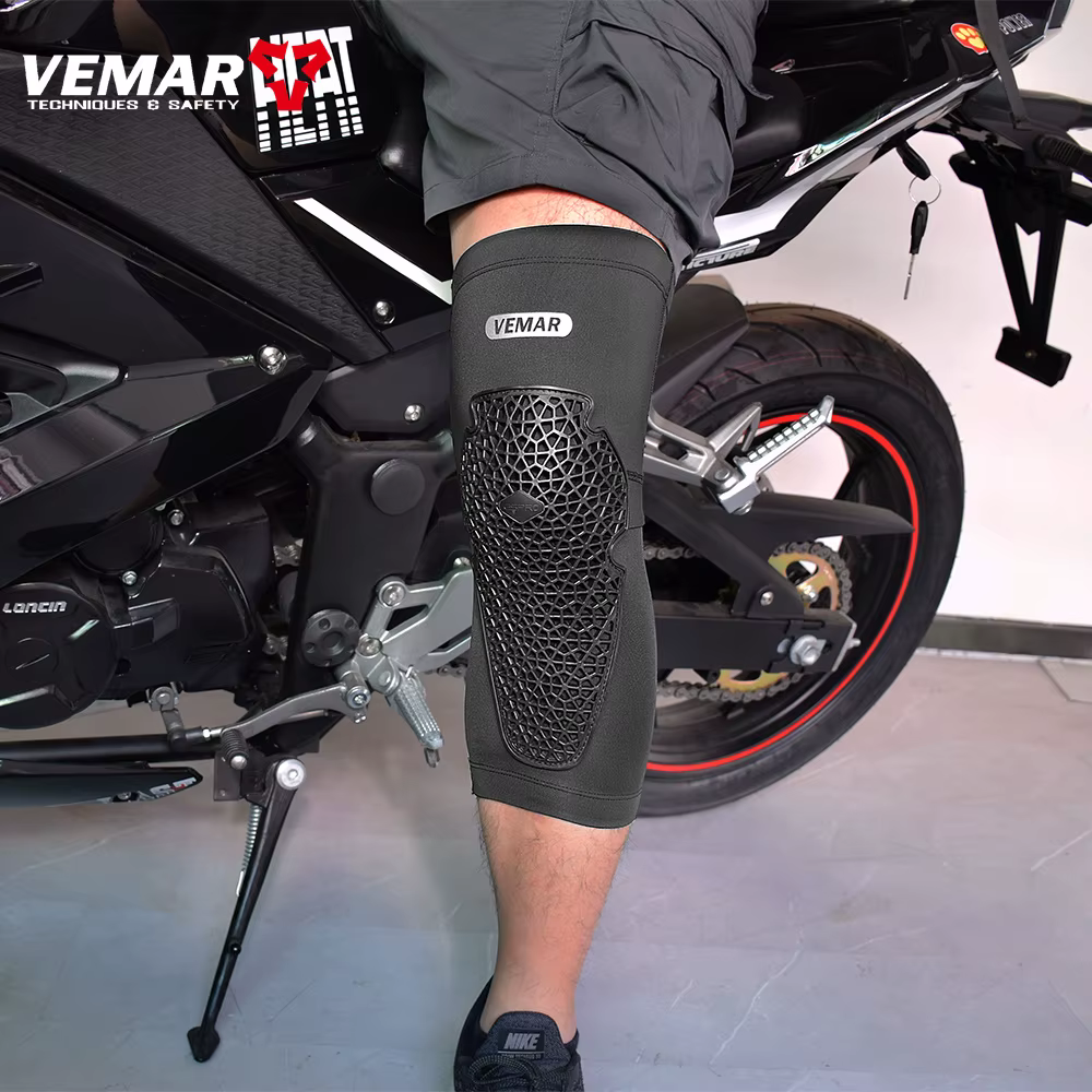 VEMAR respirant Anti-chute Moto genouillères haute élasticité Motocross genouillère DH vtt cyclisme Moto manches genouillères