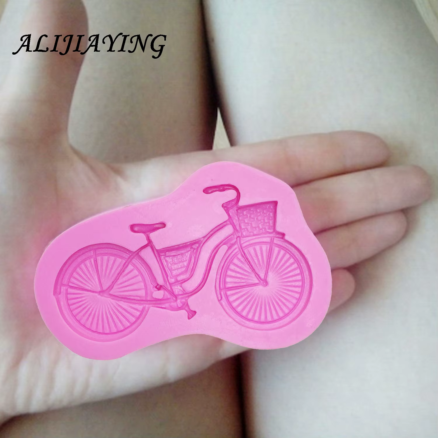 Moule en silicone en forme de vélo, outils de décoration de gâteaux en sucre de vélo, moules à chocolat har ant, concepteurs de polymères, D1038, 1 pièce