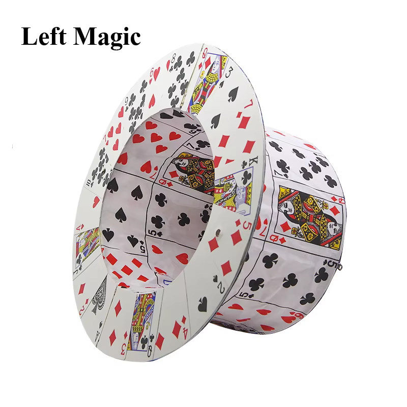 Ventilateur de carte pliant pour carte, chapeau haut-de-forme, tours de magie, accessoires de scène de printemps, illusion, outil Gimmick, nouveautés, accessoires de comédie