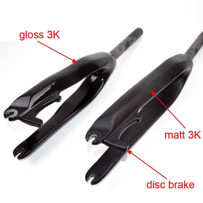 Date 20/24 "pouces vélo d'escalade essai 3K fibre de carbone fourche avant