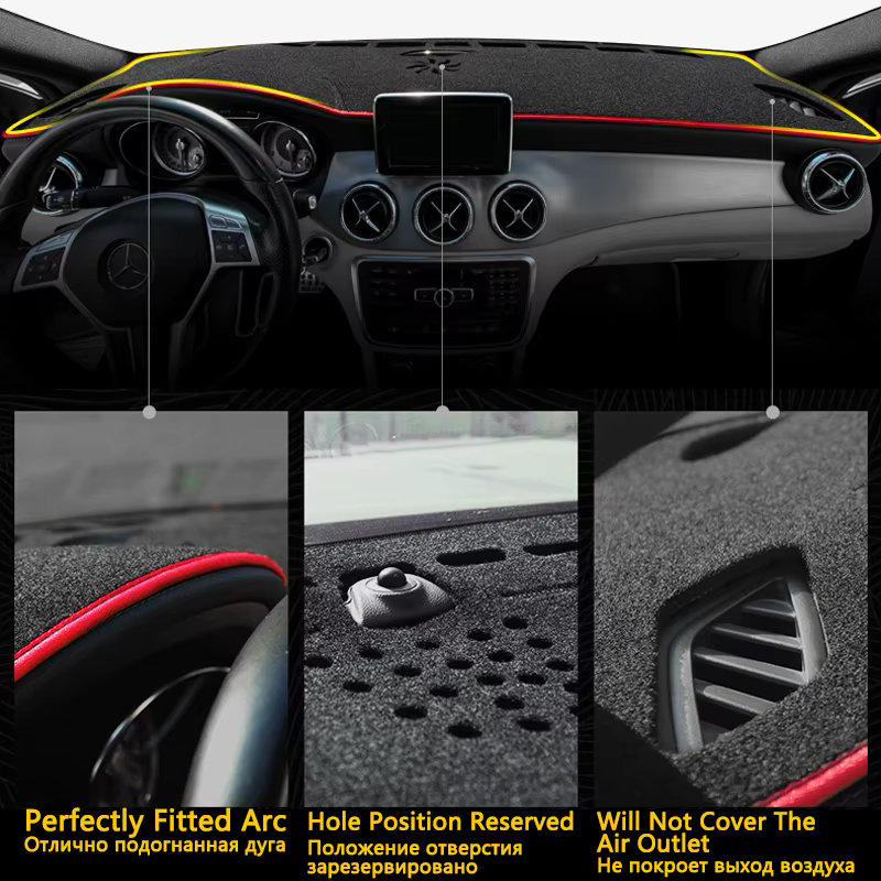 Pour Skoda Fabia 2 5j 2007 2008 2009 2010 2011 2012 2013 2014 MK2 tapis anti-dérapant tableau de bord couverture Pad parasol Dashmat accessoires