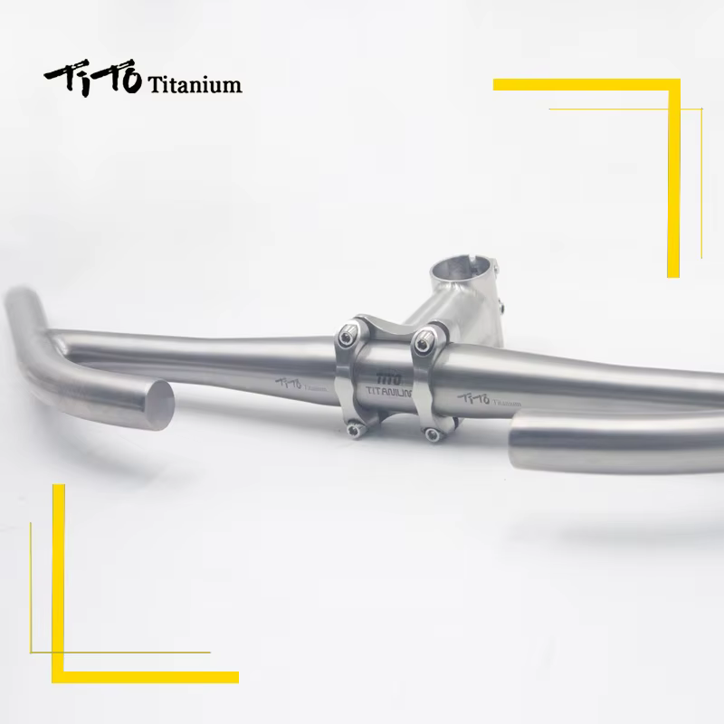 TiTo-Guidon de vélo en titane pour VTT ou vélo de route
