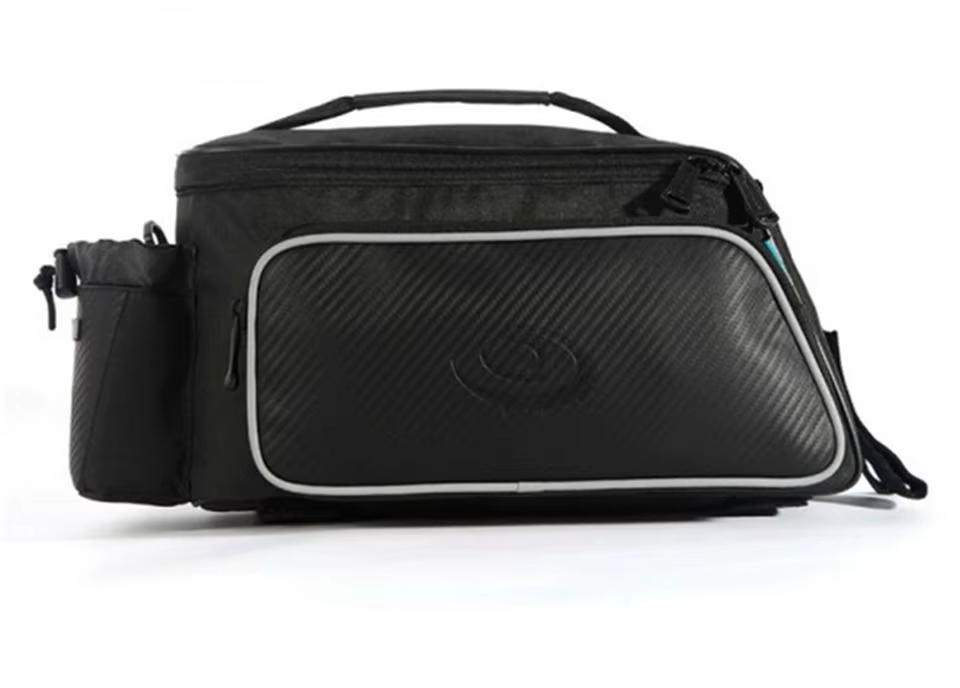 ROSWHEEL-Sac de vélo en fibre de carbone et cuir, siège arrière T1, 10L