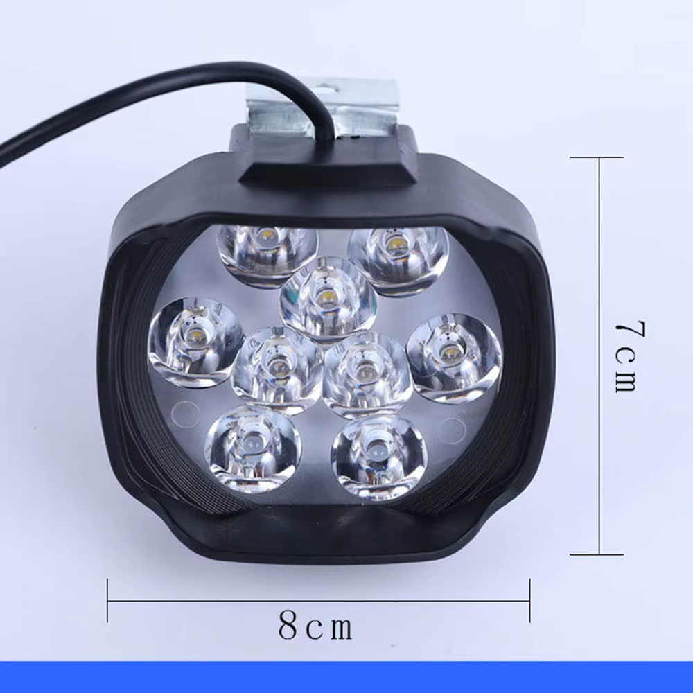 Ebike lumière LED 24V 36V 48V 60V 72V 15W phare de vélo électrique étanche