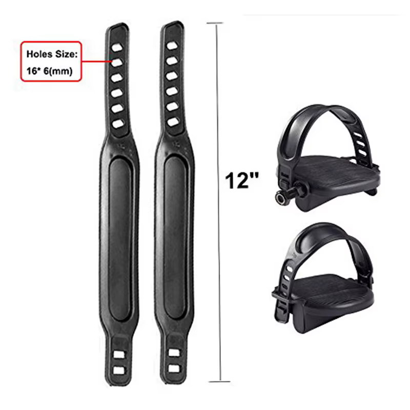Pédale de vélo large avec sangles de pédales