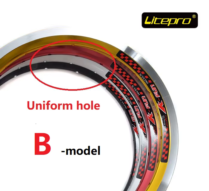 Litepro-Jantes de vélo pliantes à double paroi en alliage d'aluminium