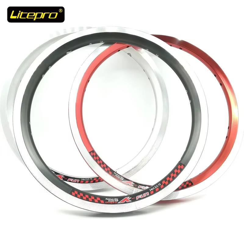 Litepro-Jantes de vélo pliantes à double paroi en alliage d'aluminium