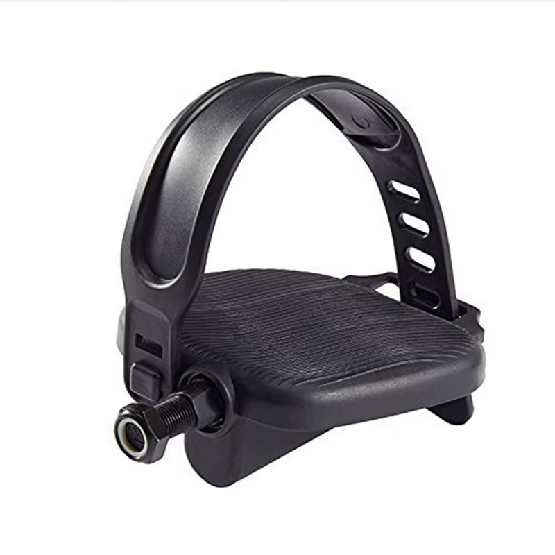 Pédale de vélo large avec sangles de pédales