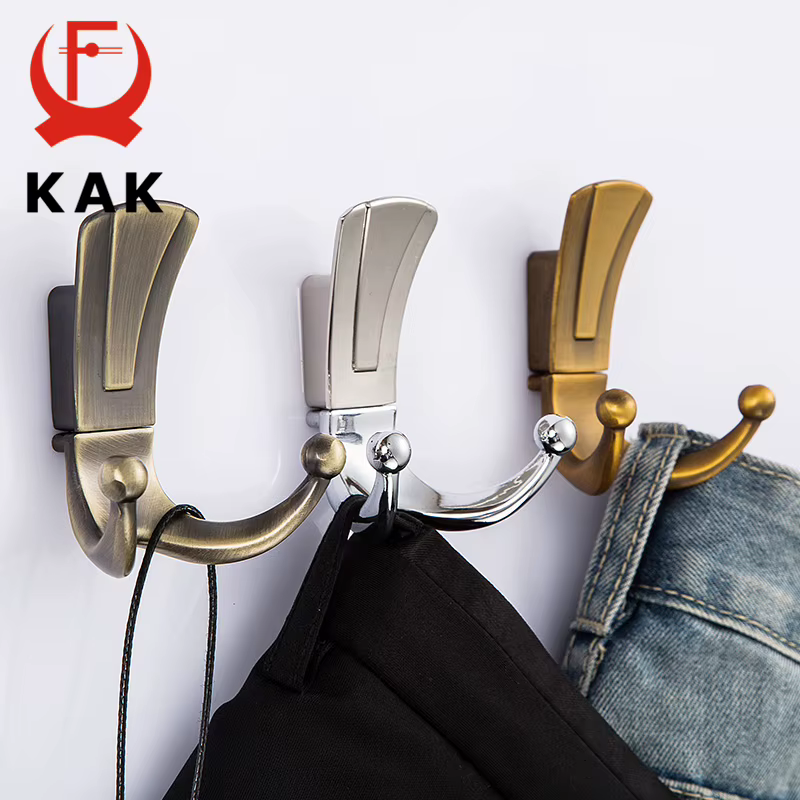 KAK – cintres muraux de salle de bain, 2 crochets pour Robe, manteau, supports muraux pour vêtements avec vis, matériel de meubles
