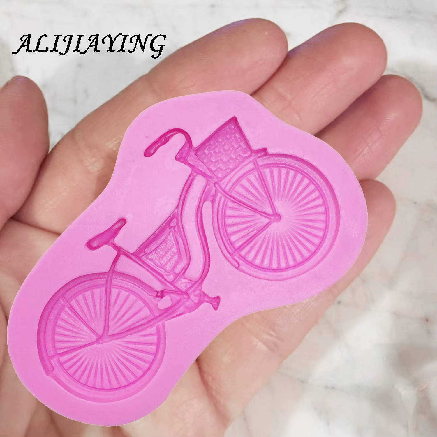 Moule en silicone en forme de vélo, outils de décoration de gâteaux en sucre de vélo, moules à chocolat har ant, concepteurs de polymères, D1038, 1 pièce
