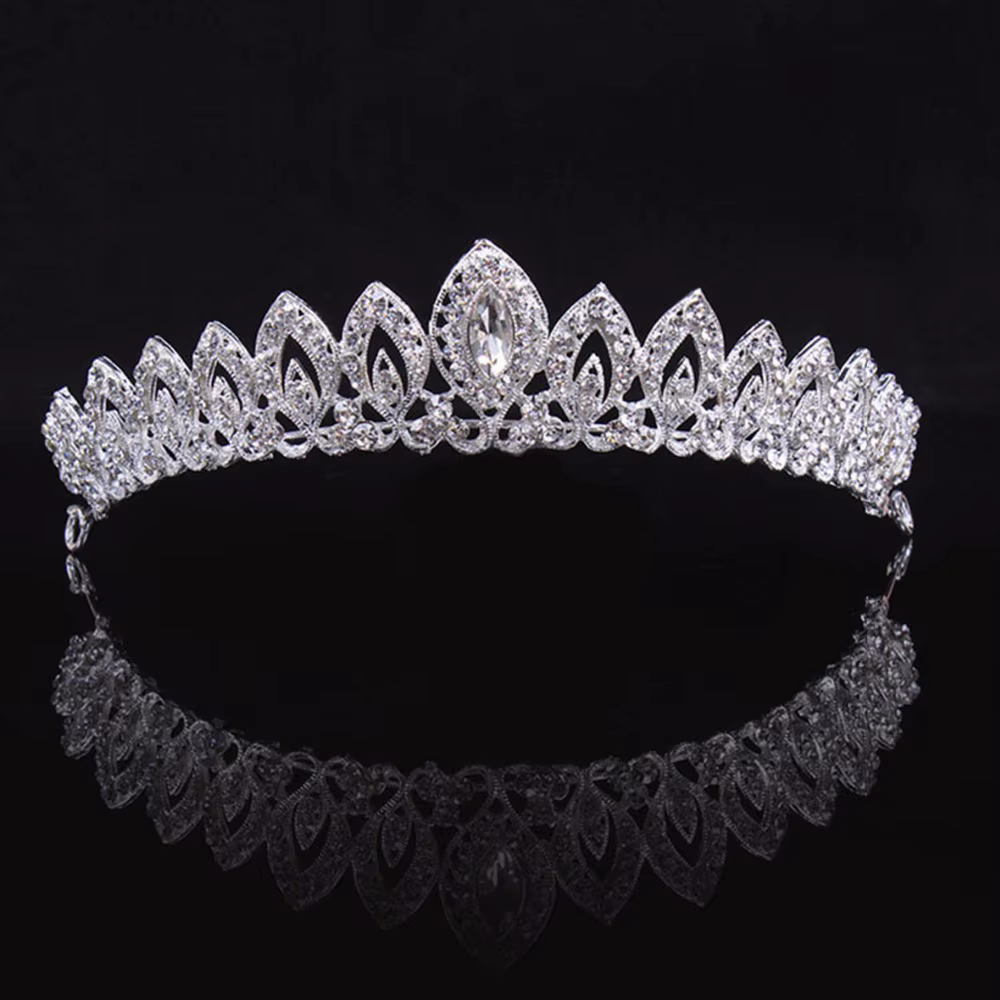 Diadème de Mariée de Luxe, Tiare de Princesse en Cristal, Accessoire Cheveux pour Mariage, Bal de Promo et Concours de Beauté pour Femme