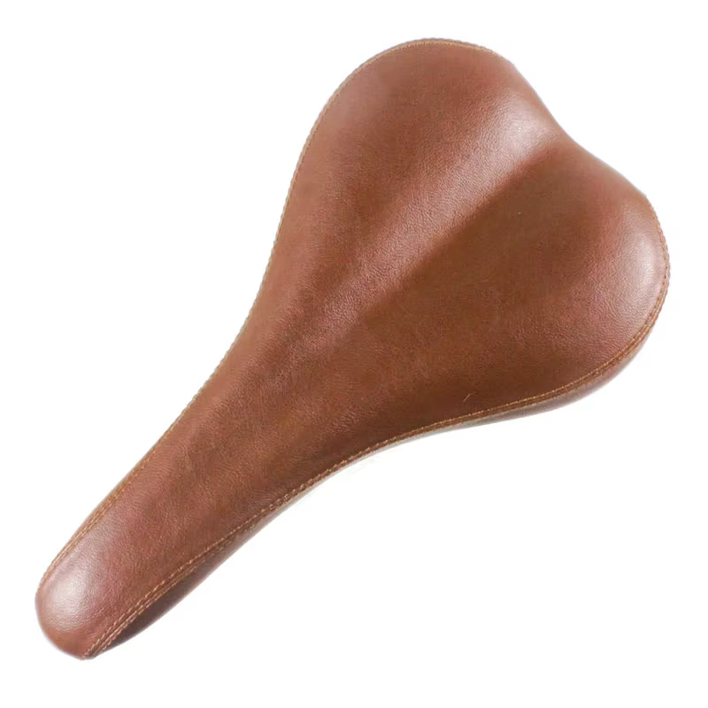 Selle rétro en cuir PU de vélo de route VTT