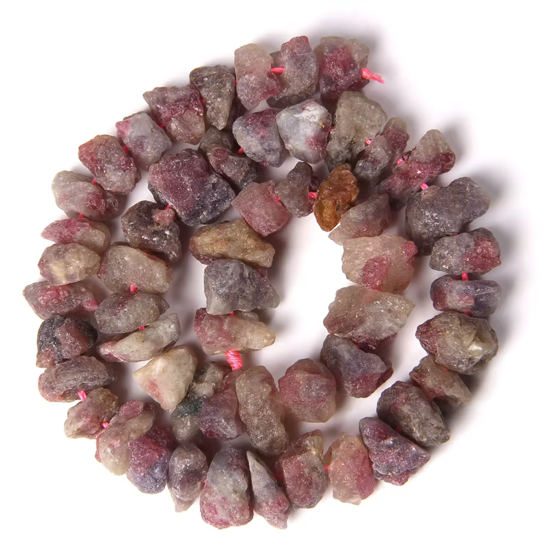 Perles en pierre de Tourmaline rouge naturelle, 10-13mm, pierres semi-précieuses irrégulières, minéraux, cristal, pépite, accessoires pour bijoux