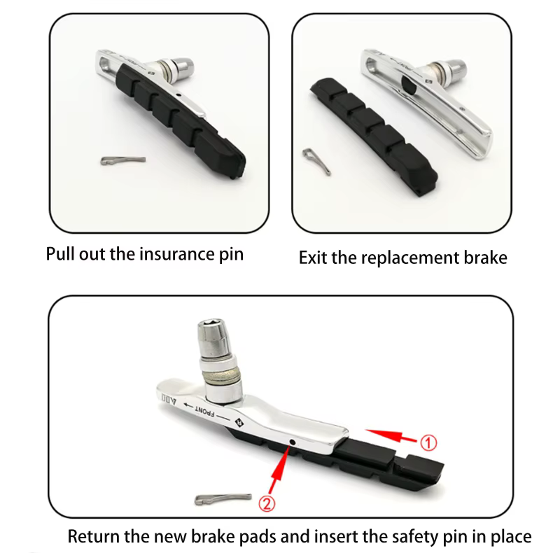 1 paire de plaquettes de frein durables pour vélo